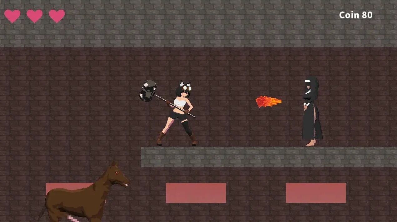 ACT生肉PC像素动态丨锤子少女被魔物侵犯 ハンマー少女がモンスターに犯されるゲーム【20251125】 游戏截图 3