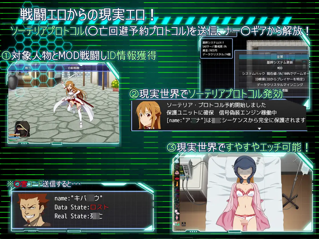 更新RPG/汉化/睡奸丨SAO: 刀剑神域同人 SA●: Ghost Protocol v2.0 AI汉化版+全回想【20260322】 游戏截图 4