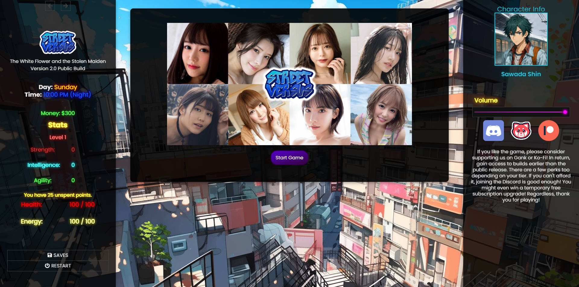 HTML/动态/真人丨街头对决/Street Versus v2.0 浏览器汉化 【20260330】 游戏截图 5