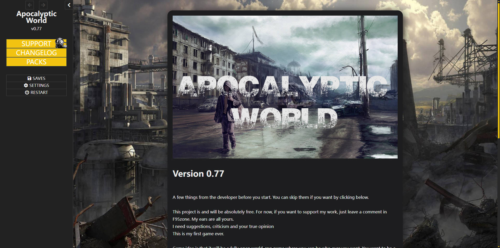 HTML/汉化/真人丨末日世界/Apocalyptic World v0.78 浏览器汉化 【20260415】 游戏截图 5