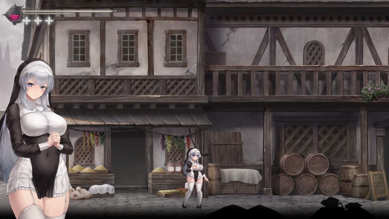 [精品ACT/官中/新作]淫肉圣女～刻于修女雌穴的受孕之印～/淫肉聖女～シスターの雌穴に刻む孕み印～ Ver0.10 官方中文demo版[【20260705】 游戏截图 2