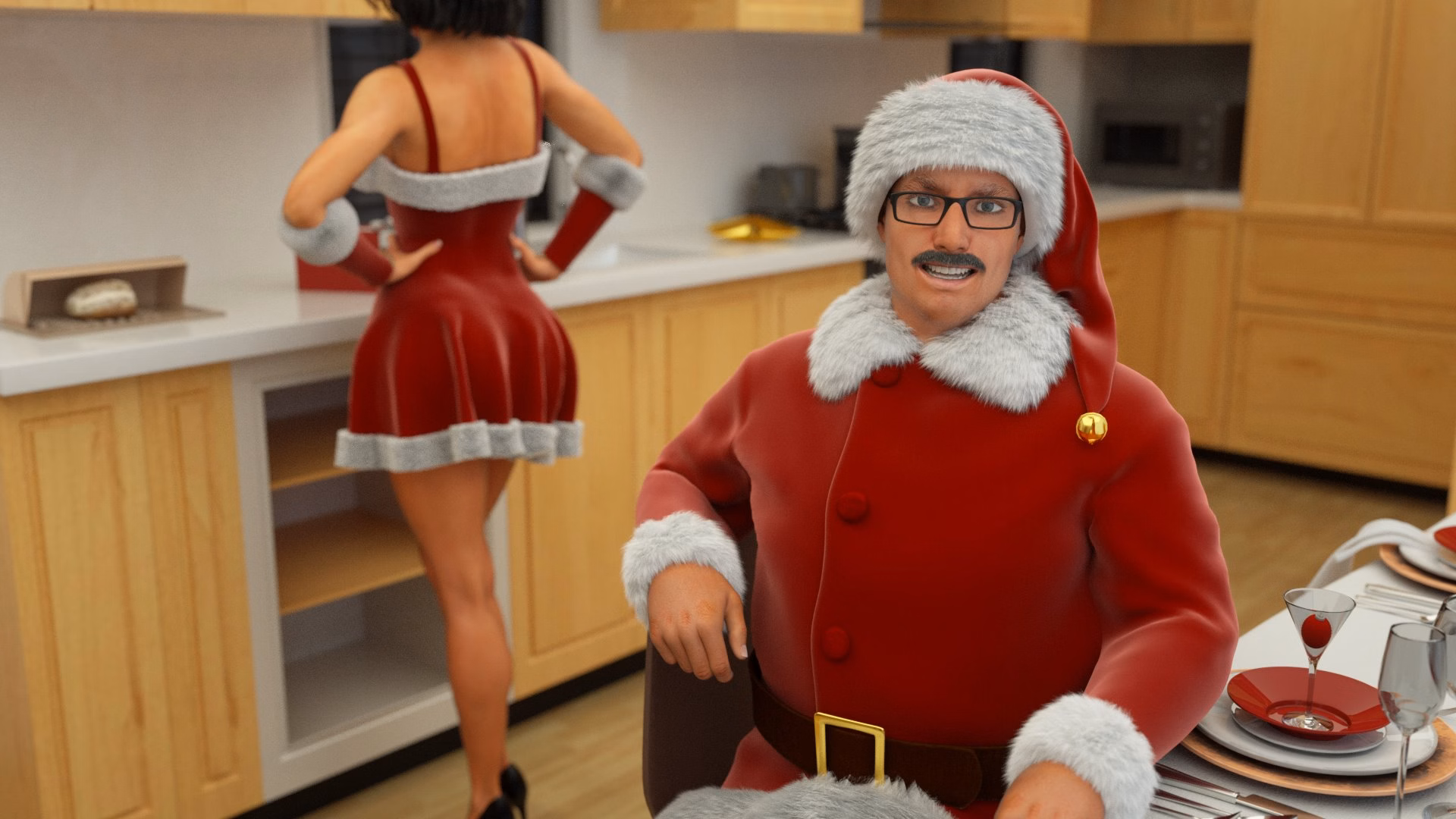 熟女都市：圣诞特别篇（Milfy City Xmas 2018 Episode）Unknown 精翻汉化 游戏截图 3