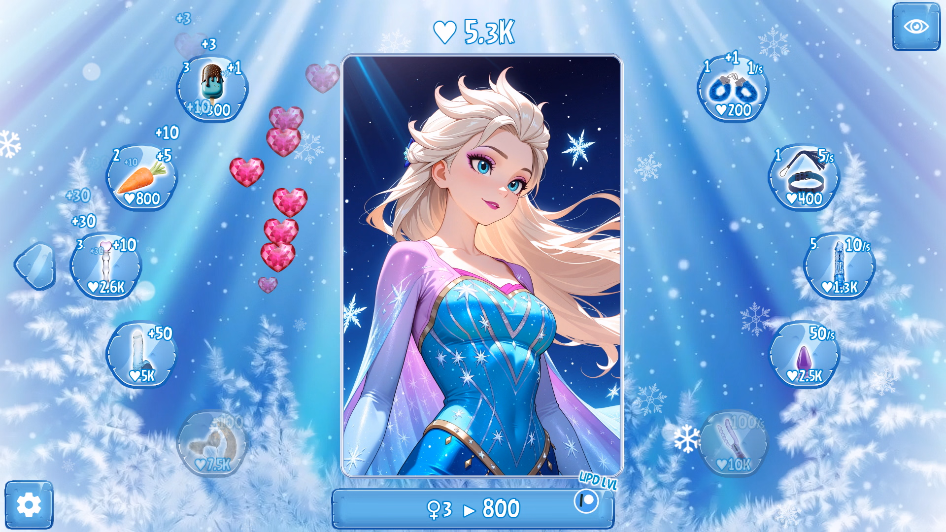 艾莎点击器：冰雪高潮（Elsa Clicker）v1.0.1 精翻汉化 游戏截图 3
