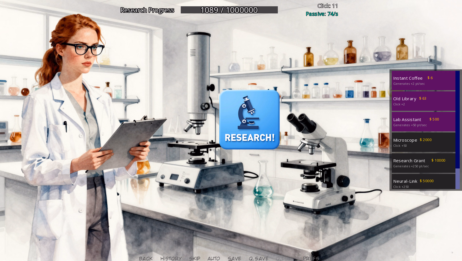 化学曲线点击:科学家的情色实验(Chemical Curvers Clicker)v0.7 精翻汉化 游戏截图 1