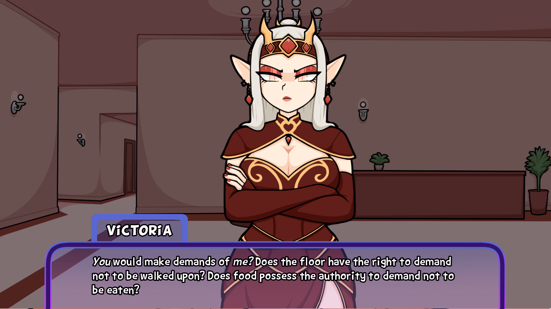 巨乳精灵管家:侏儒的屈辱侍奉(Solsaxiom: A Giant Elf Butler Sim)v1.0 精翻汉化 游戏截图 5