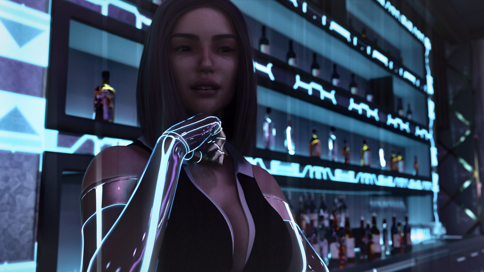 霓虹欲都：绝命佣兵的后宫（Chrome Lifelines-Chapter 1）Ch 1 Part 2 精翻汉化 游戏截图 7