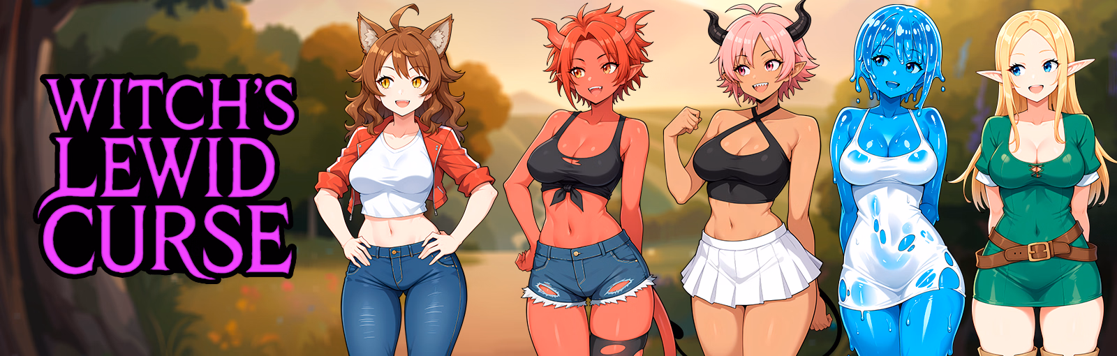 女巫的淫荡诅咒:魔物娘榨精(Witch's Lewd Curse)v1.0 精翻汉化 游戏截图 1