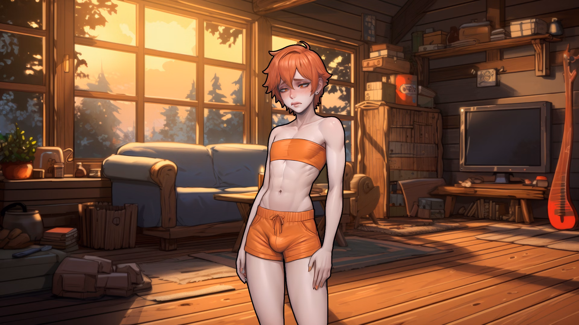 脑海中的伪娘：老宅的男娘幻影（Femboys in My Head）v1.4 demo 精翻汉化 游戏截图 6