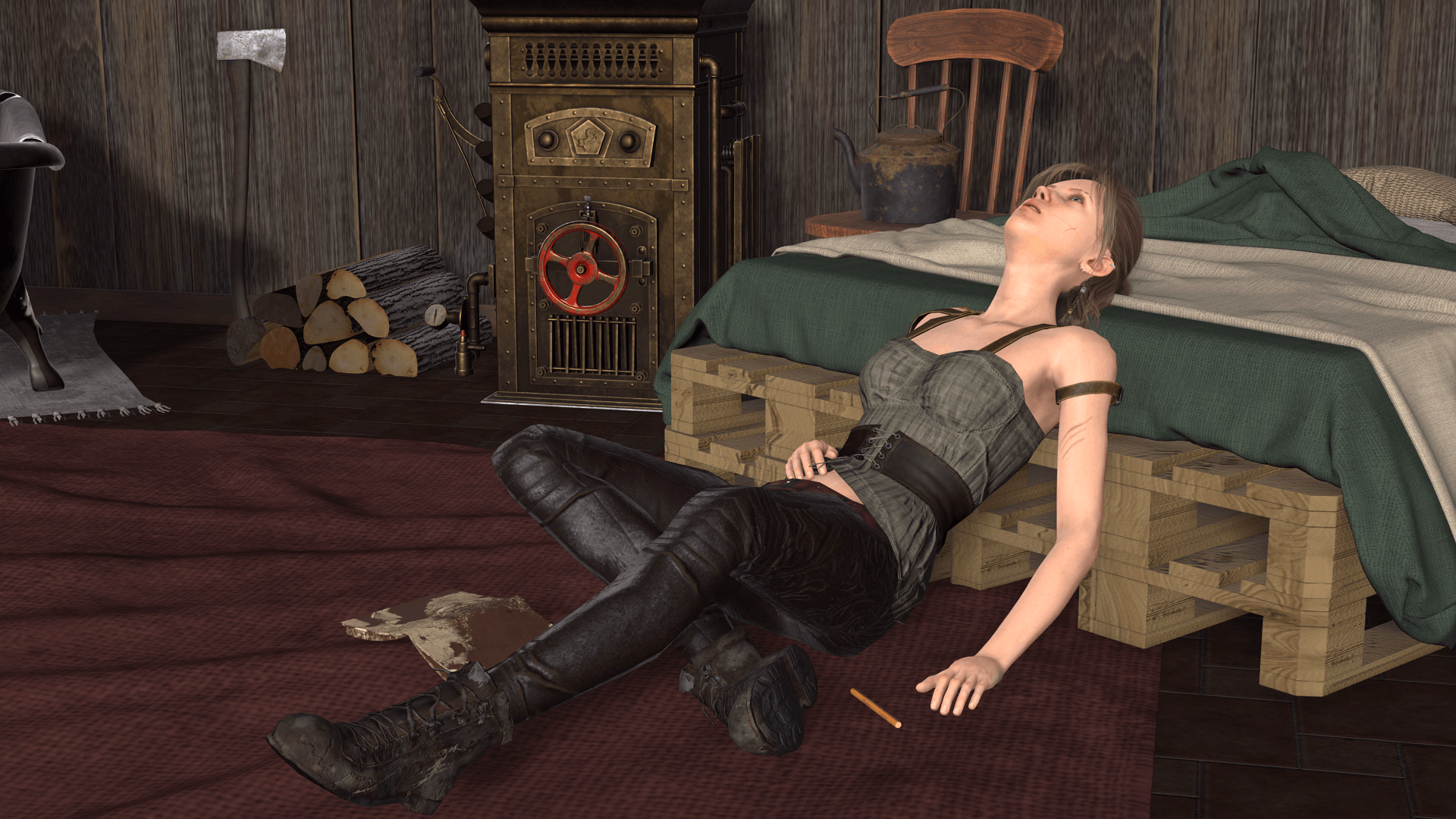 孤屋欲灵:少女丧尸的调教(Teen Zombie in Your Cabin)v1.0 精翻汉化 游戏截图 4