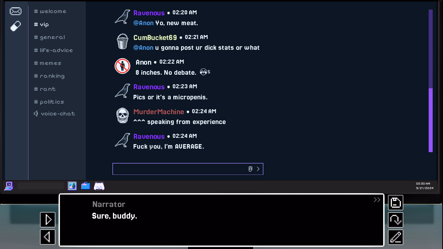 屌丝逆袭:废柴宅男的后宫调教群(Incel Server)demo 精翻汉化 游戏截图 7