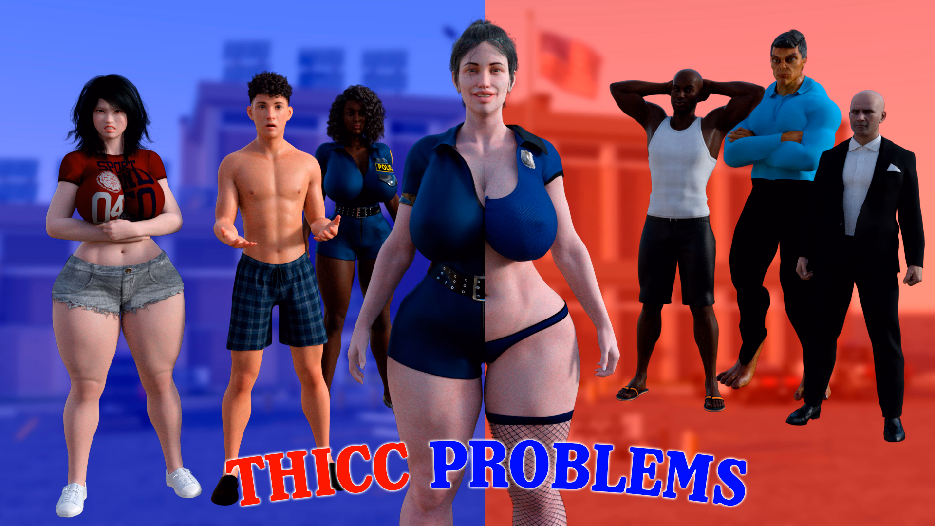 丰乳肥臀的烦恼：熟女房东的诱惑（Thicc Problems）v0.0.2 精翻汉化 游戏截图 1