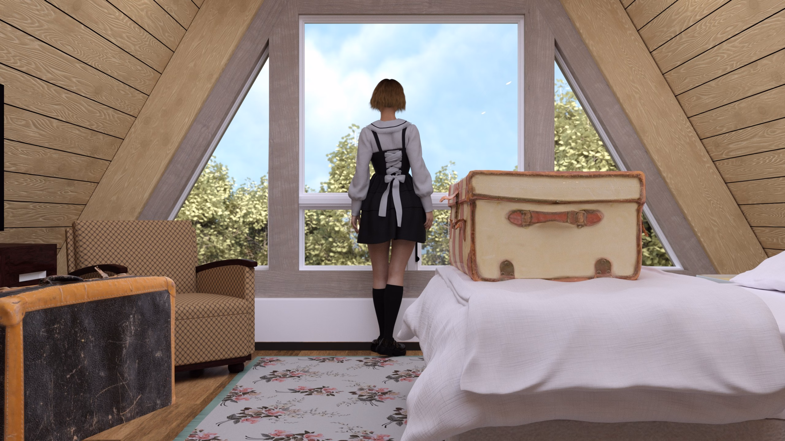 扶他宿舍:女大学生的淫乱同居(Futa Dormitory)v0.0.3 精翻汉化 游戏截图 2