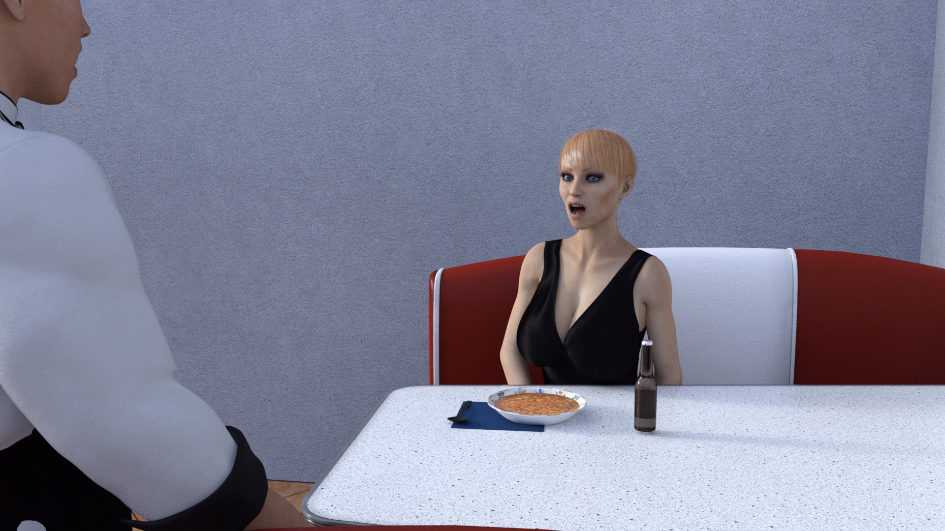 仰卧其上:全女餐厅的男员工(To Lie Upon)v0.1.4 精翻汉化 游戏截图 6
