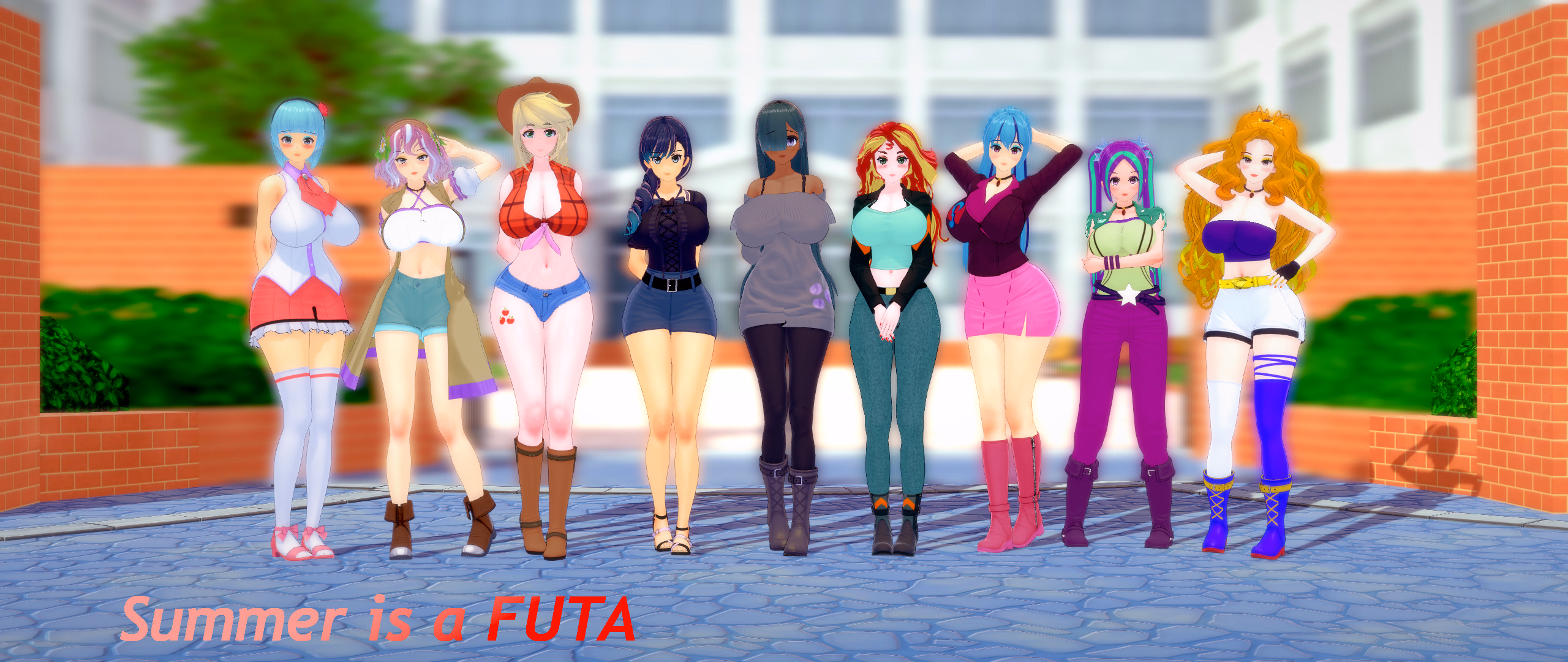 夏天是扶她：双性人的发情期（Summer Is a Futa）v1.1 精翻汉化 游戏截图 1
