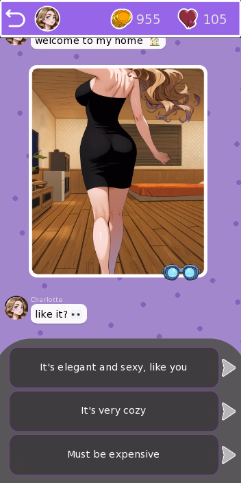夏洛特的网聊诱惑：色情短信（Charlotte Sexting）v1.0 精翻汉化 游戏截图 4
