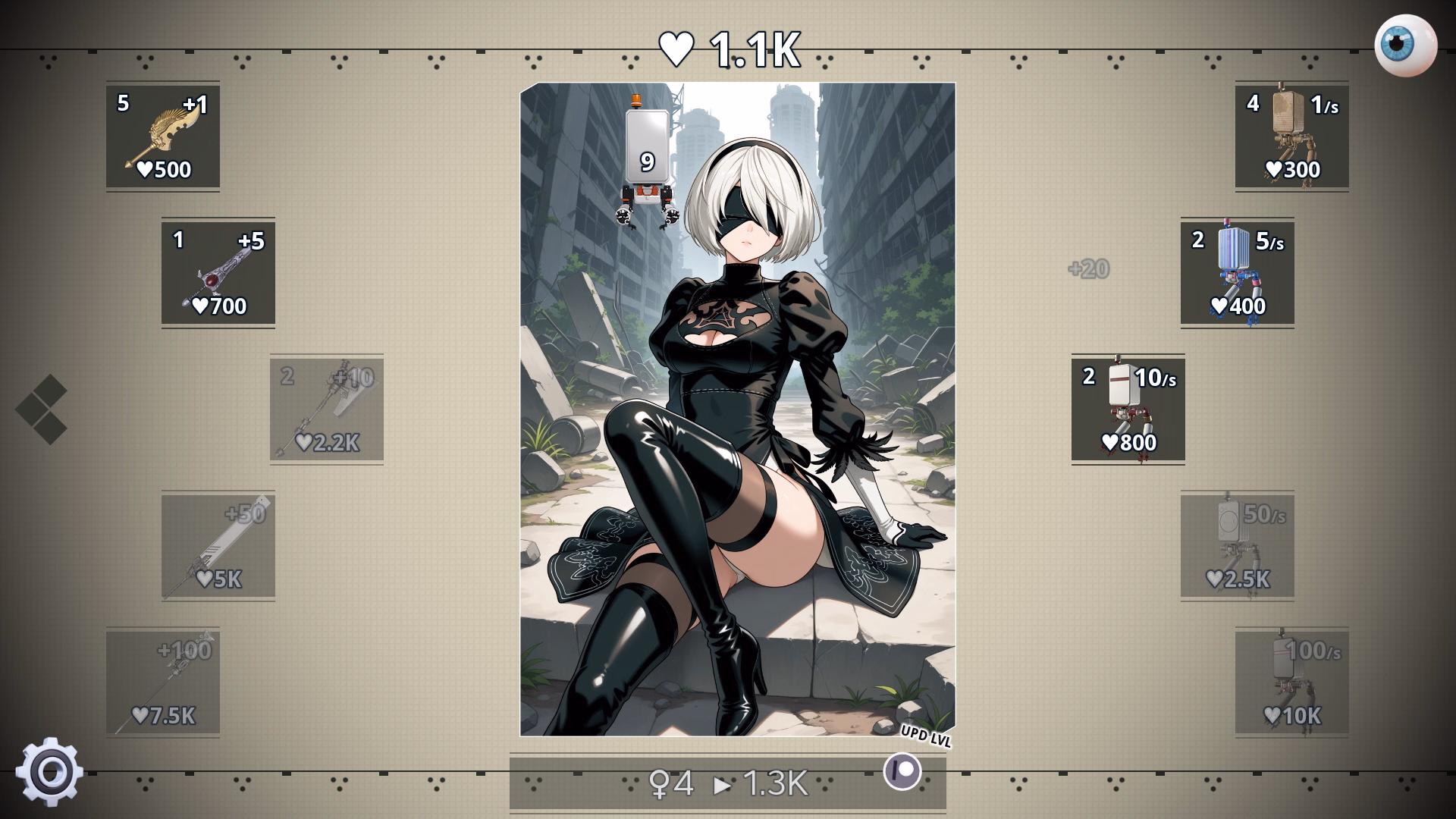 尼尔堕落：2B的欲望调教（2B Clicker）v1.0 精翻汉化 游戏截图 2