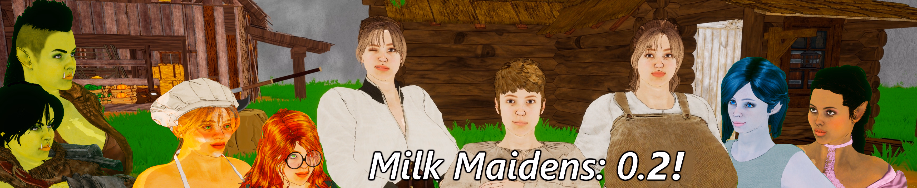 爆乳女仆：欲望传说（Milk Maidens）v0.2 精翻汉化 游戏截图 1
