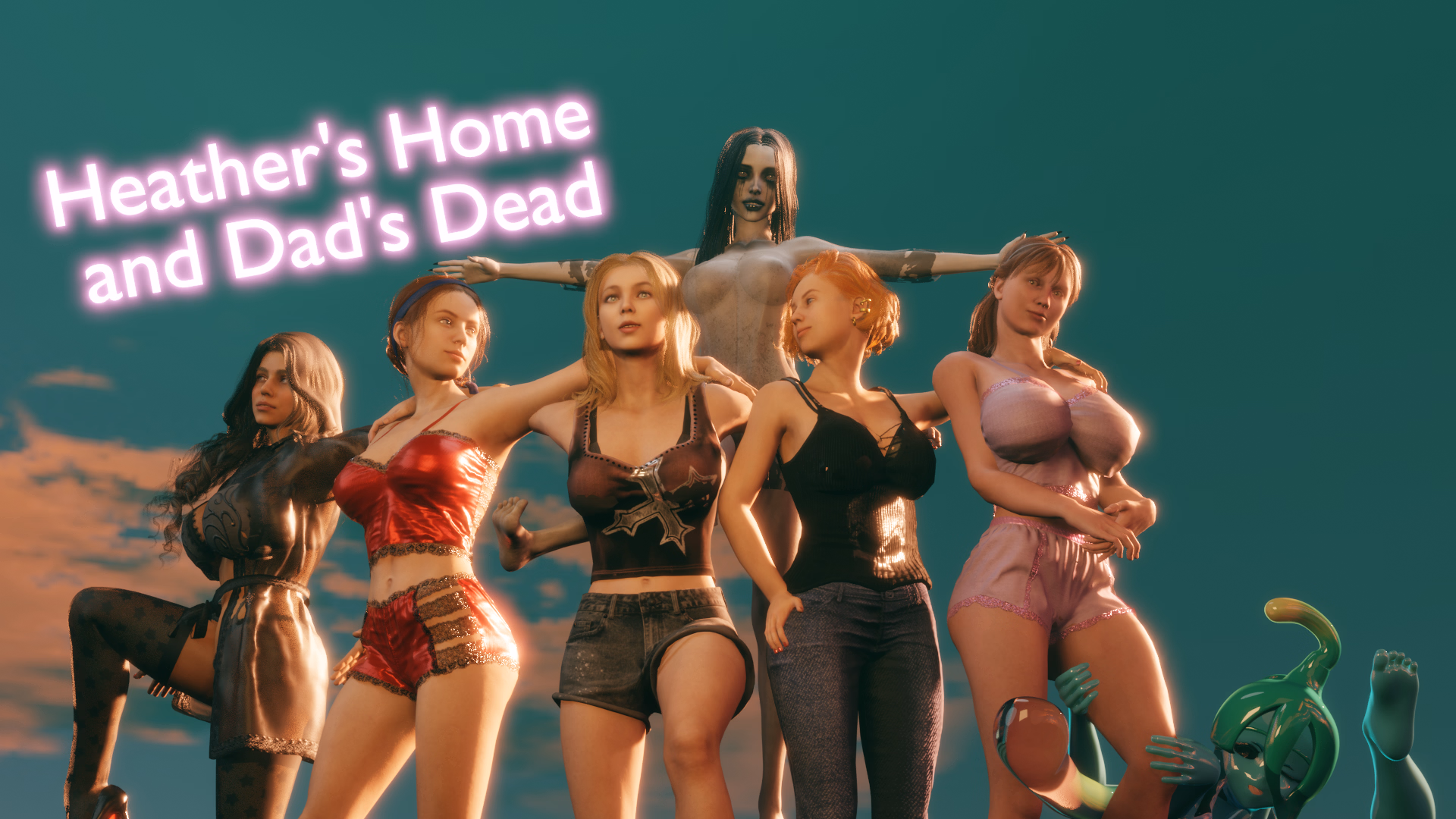 父亲的遗产：洗衣机里的平行宇宙后宫（Heather's Home and Dad's Dead）v1.5 精翻汉化 游戏截图 1