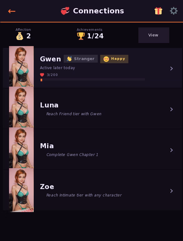 格温私信网聊模拟器：擦边诱惑（Gwen DM Chat Sim）v0.2.1 精翻汉化 游戏截图 8