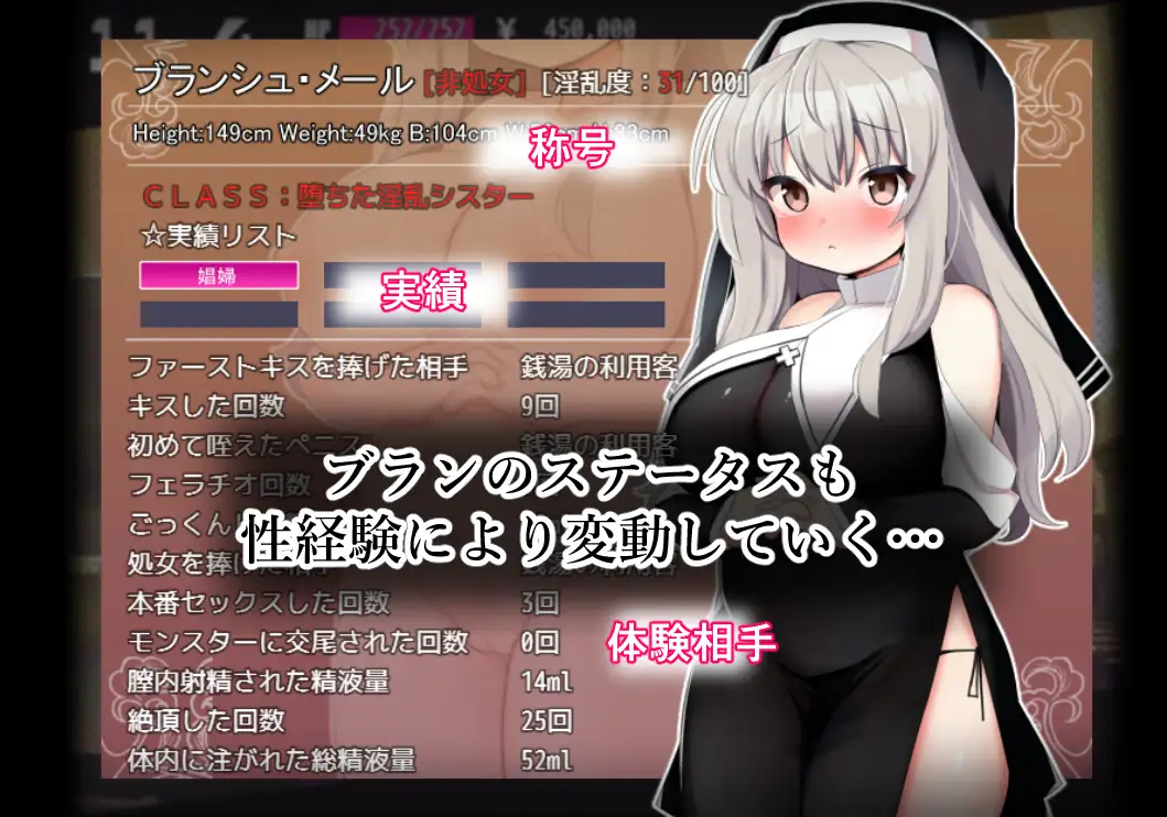 曰式RPG/新汉化丨修女布兰和封印的淫魔/シスターブランと封印の淫魔   V24.07.15 PC+安卓 AI汉化版 【20250821】 游戏截图 6