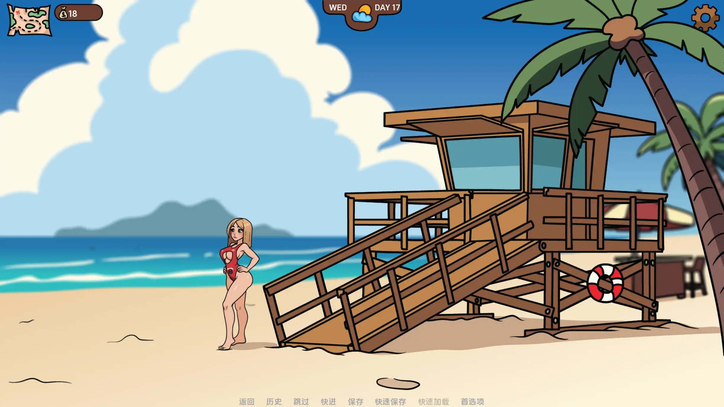 蜜桃沙湾:辍学后的海滩艳遇(Peachy Sands Bay)v0.1.5 精翻汉化 游戏截图 8