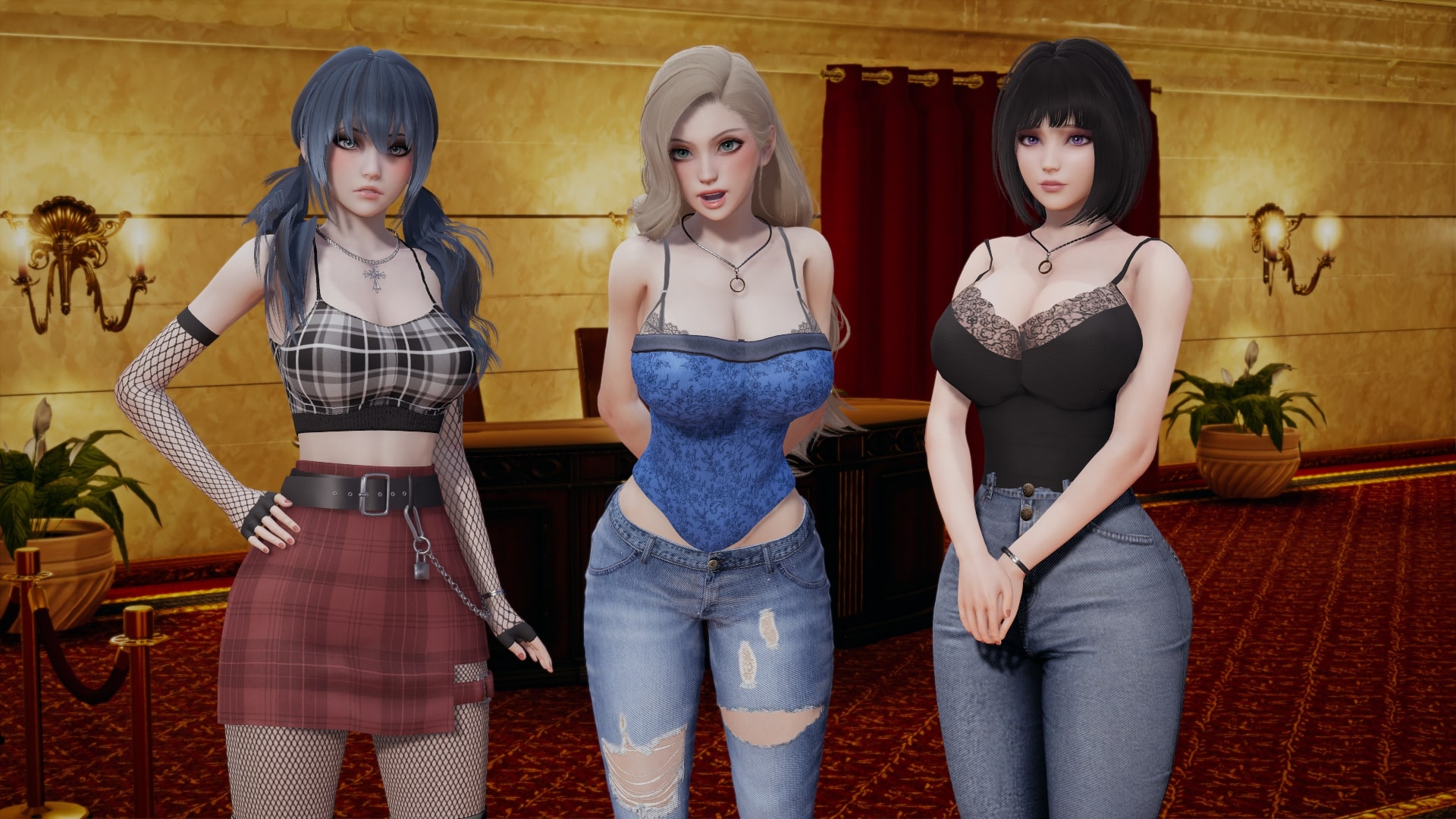 国风SLG/汉化/动态丨天鹅兔子Velvet Bunnies  v0.1【20240612】 游戏截图 6