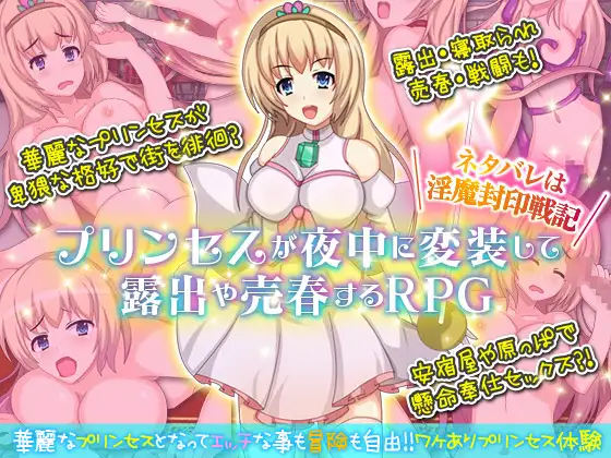 RPG/精翻/露出丨公主卖春奋斗记/プリンセスが夜中に変装して露出や売春するRPG。ネタバレは淫魔封印戦記【20250209】 游戏截图 1