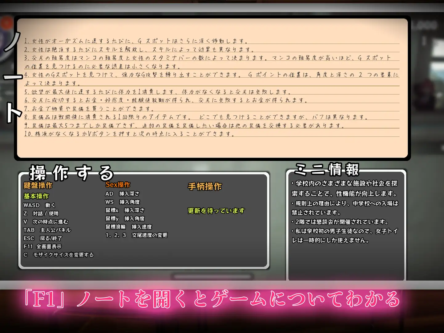 SLG/汉化+去码/有动画/开放世界丨☆援助妊娠學園☆ V3.1 V7小妖怪汉化版【20240414】 游戏截图 3