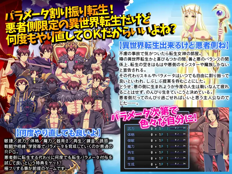 RPG/AI汉化丨 バランス的に悪者側にしか転生できませんけど、それでいいよね? 【20241125】 游戏截图 7