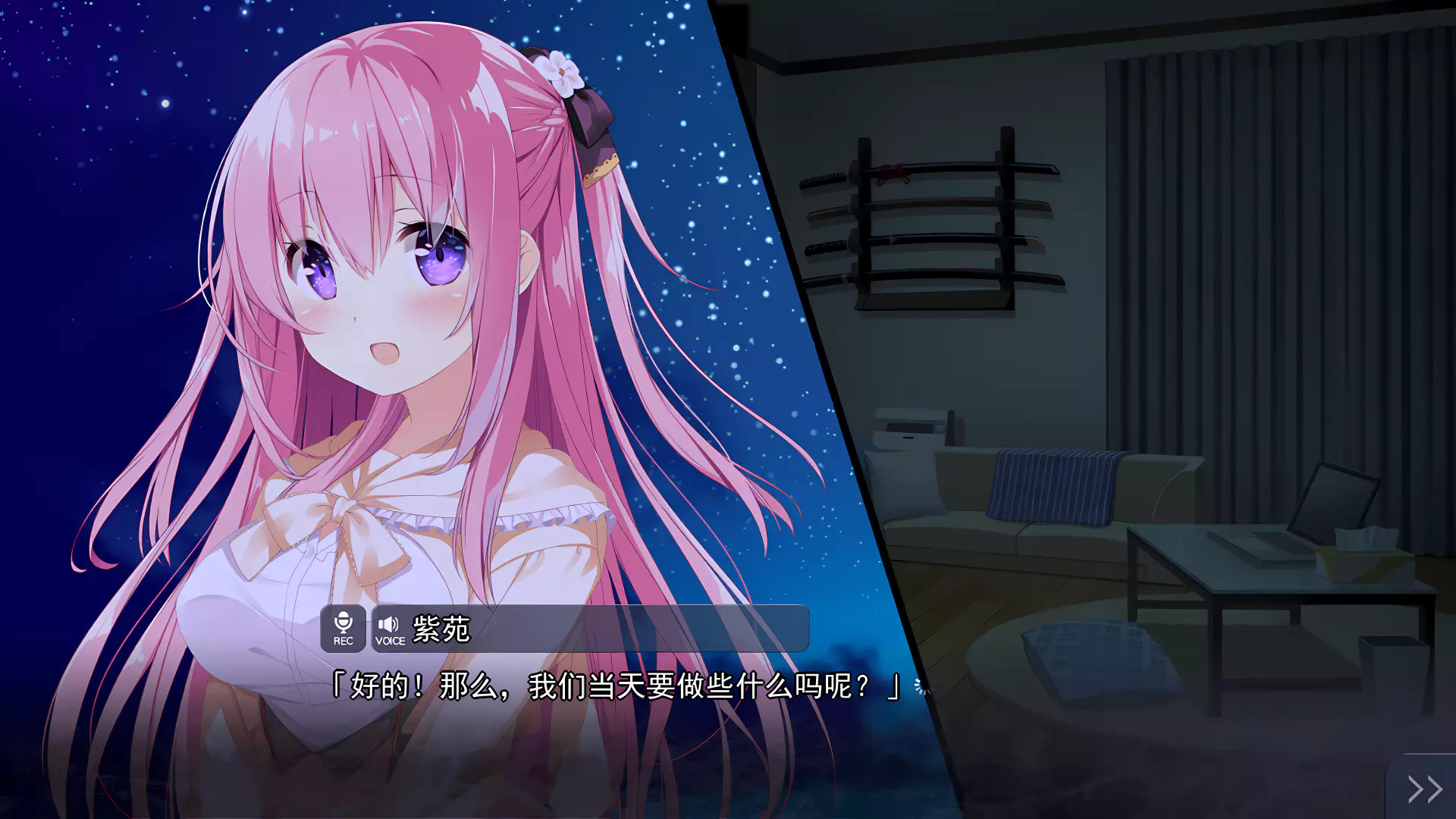 与紫苑同住 – 共结情缘的剑舞恋曲SS – 游戏截图 2