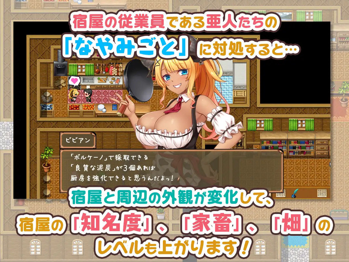 RPG/AI汉化丨 旅店店主和亚人奴隶 Ver1.01 宿屋の店主と亜人奴○～安宿の収入では暮ら 宿屋の店主と亜人奴隷 【20241102】 游戏截图 8