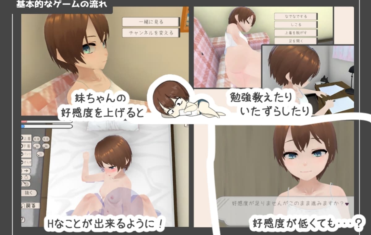 SLG/汉化/动态丨和妹妹一起生活/妹ちゃんとくらそうVer1.81机翻汉化版+DLC【20250506】 游戏截图 4