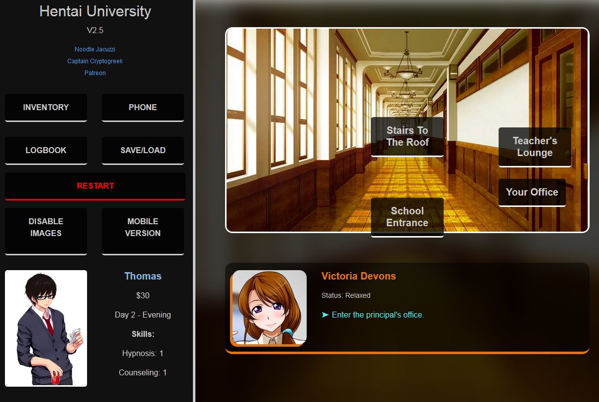 2D欧美HTML动态浏览器翻译中文丨无尽大学 Hentai University  v31【20240216】 游戏截图 2