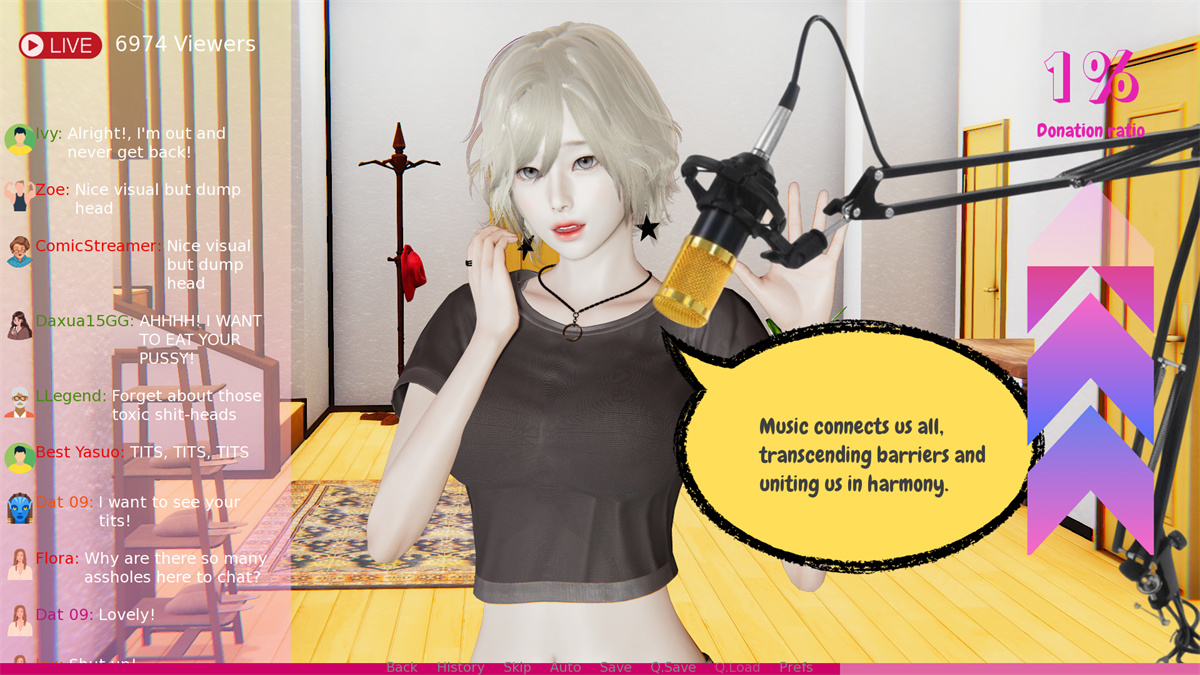 欧美SLG汉化动态丨妹妹0.1 Sister Streaming Sim BETA【20230707】 游戏截图 3