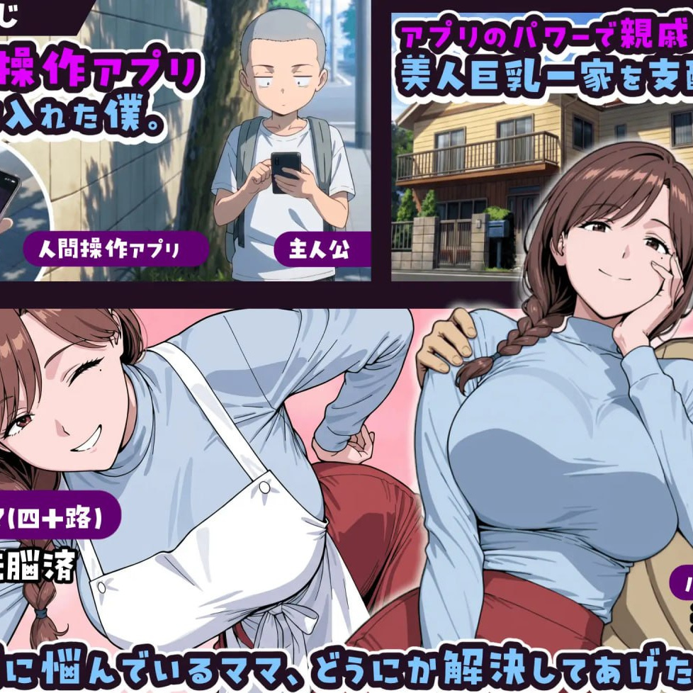 [RPG汉化PC NTR]用人类操作应用软件与巨乳妈妈生孩子的故事 人間操作アプリで巨乳ママと子作りする話 v1.02【20260801】